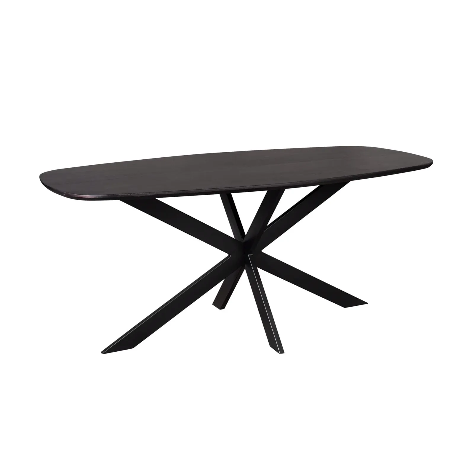 Ferris Eiche Esstisch | Dänisch Oval 180 cm | Schwarz