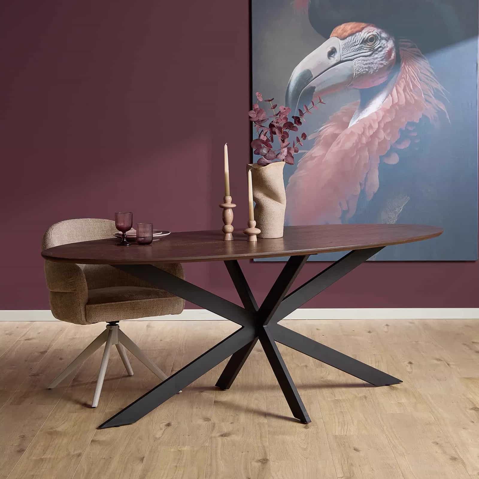 Ferris Eiche Esstisch | Oval 210 cm | Braun