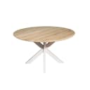 Runder Esstisch Ferris Natur, Tischbeine in Sand-Eiche, 110 cm - Starfurn