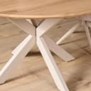 Runder Esstisch Ferris Natur, Beine in Sand-Eiche, 150 cm - Starfurn