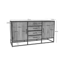 Sideboard Dakota Natur-Mangoholz 165 cm - Starfurn