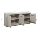 Sideboard „Brussel“ Sand, Mangoholz, 200 cm - Starfurn