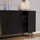Sideboard Madison, schwarz, Mangoholz, 165 cm - Starfurn