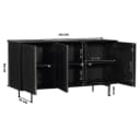 Sideboard Madison, schwarz, Mangoholz, 165 cm - Starfurn