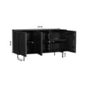 Sideboard Madison, schwarz, Mangoholz, 165 cm - Starfurn