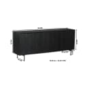 Sideboard Madison Schwarz | 210 cm - Starfurn