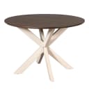 Runder Esstisch Madison Braun, sandfarbene Beine, Mangoholz, 110 cm - Starfurn