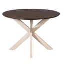 Runder Esstisch Madison Braun, sandfarbene Beine, Mangoholz, 110 cm - Starfurn