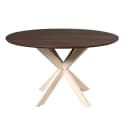 Runder Esstisch Madison Braun, sandfarbene Beine, Mangoholz, 130 cm - Starfurn
