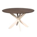 Runder Esstisch Madison Braun, sandfarbene Beine, Mangoholz, 150 cm - Starfurn