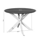 Runder Esstisch Madison Braun, sandfarbene Beine, Mangoholz, 130 cm - Starfurn