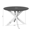 Runder Esstisch Madison Braun, sandfarbene Beine, Mangoholz, 150 cm - Starfurn