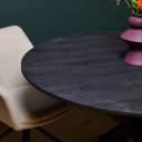 Runder Esstisch New York, schwarz, Mangoholz, 120 cm - Starfurn