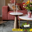 Beistelltisch Essy Weiß Marmor/Metall 45 cm - Starfurn