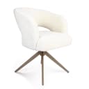 Esszimmerstuhl Demi | Off White | Beine Bronze | Mit Armlehne - Starfurn