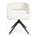 Esszimmerstuhl Demi | Off White | Beine Black | Mit Armlehne - Starfurn