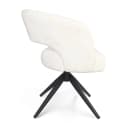 Esszimmerstuhl Demi | Off White | Beine Black | Mit Armlehne - Starfurn