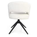 Esszimmerstuhl Demi | Off White | Beine Black | Mit Armlehne - Starfurn