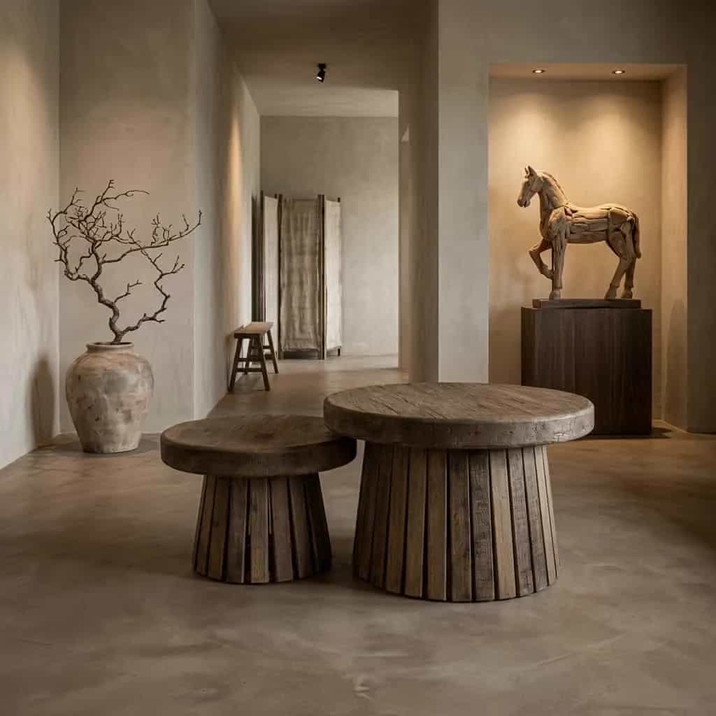 Couchtisch-Set „Vivo“ aus massivem Java-Holz