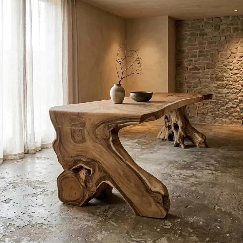 Suarholz-Baumstammtisch „Organisch“ | Root Poot 365 cm