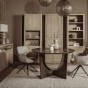 Fondo Armlehnstuhl - Stoff Mona 120 Taupe (drehbar) - Tower Living
