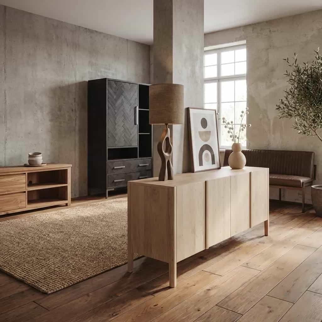 Amalfi Sideboard weiß gewaschen 200 cm