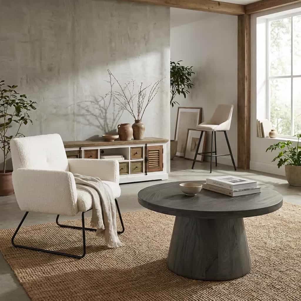 Asti Beistelltisch rund olivbraun 60 cm