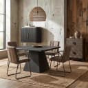 Asti Esstisch quadratisch olivbraun 130 cm - Tower Living