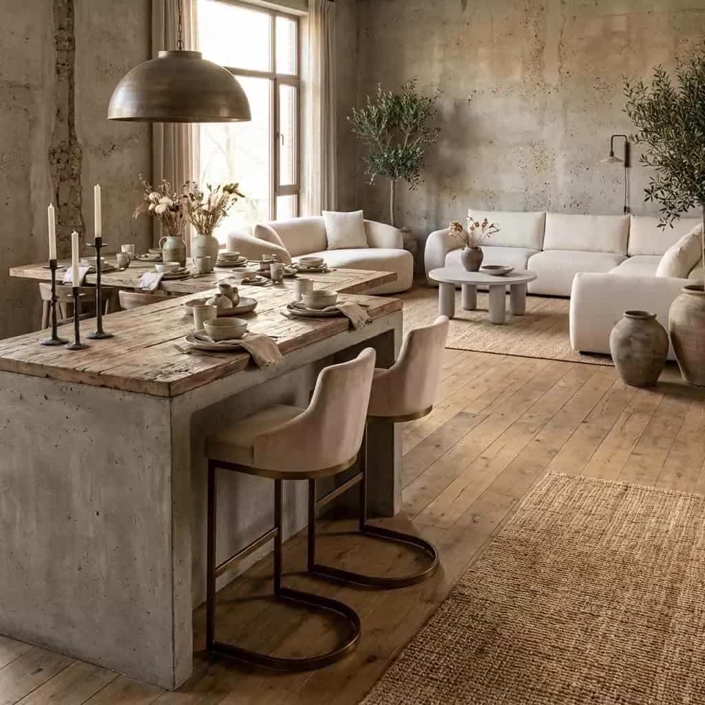 Barstuhl Bolton khaki Samt gebürstetes Gold feuerhemmend (2er-Set)