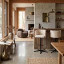 Barstuhl Cheyenne beige graffic drehbar - Richmond Interiors