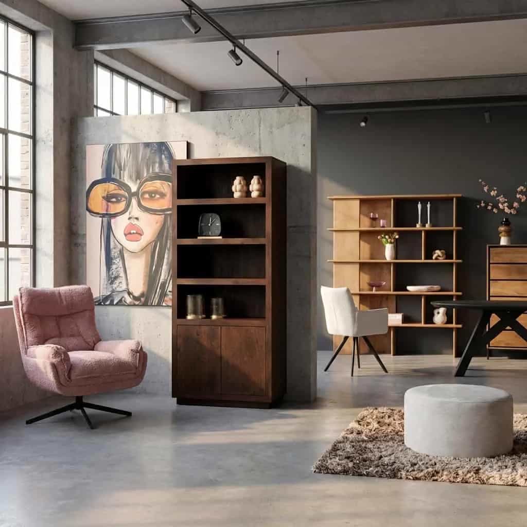 Bücherregal Brüssel Braun | 90 cm