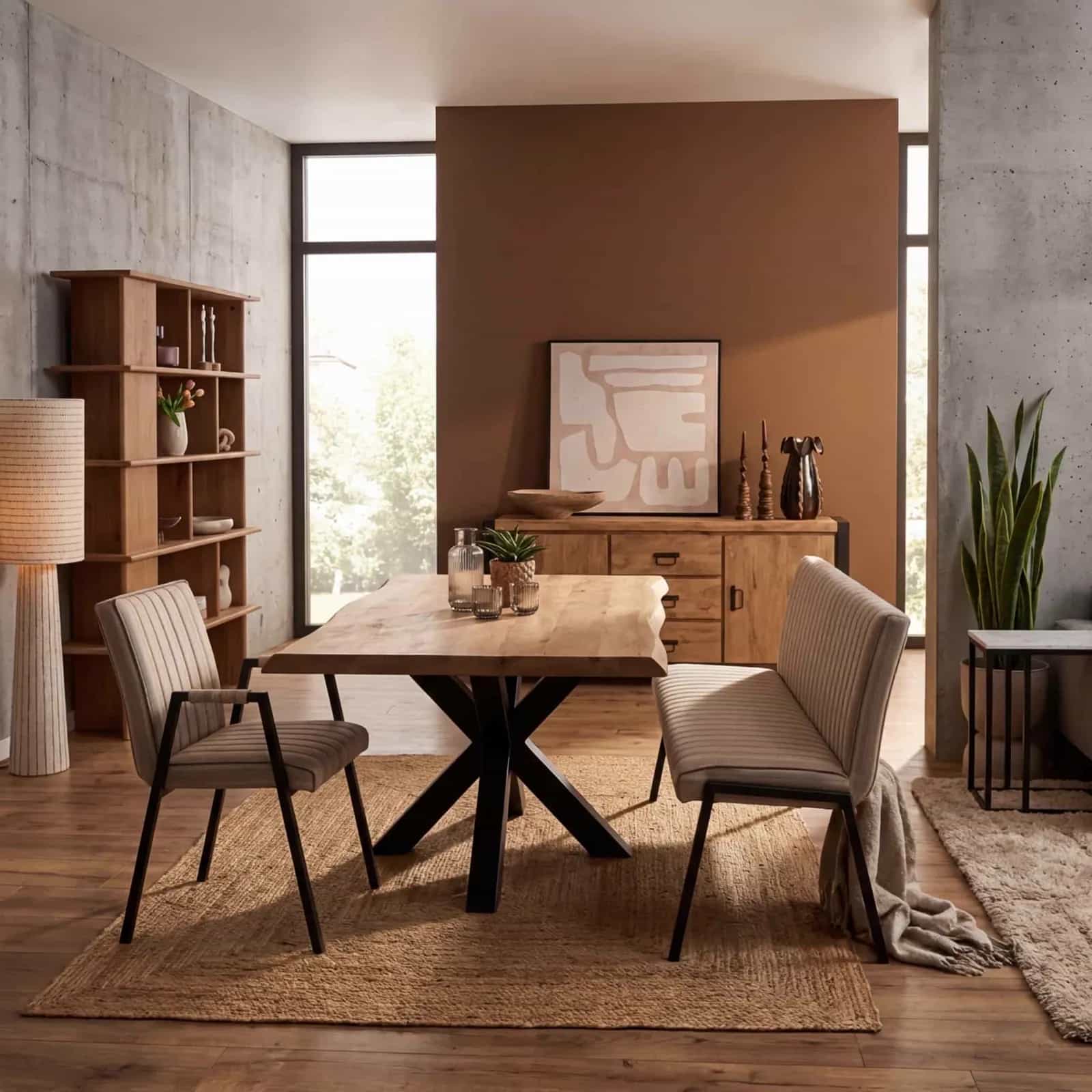 Baumstammtisch Dakota Natur-Mangoholz 180 cm