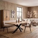 Baumstammtisch Dakota Natur-Mangoholz 220 cm - Starfurn