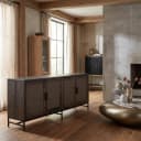 Carini Sideboard schwarz 200 cm - Tower Living