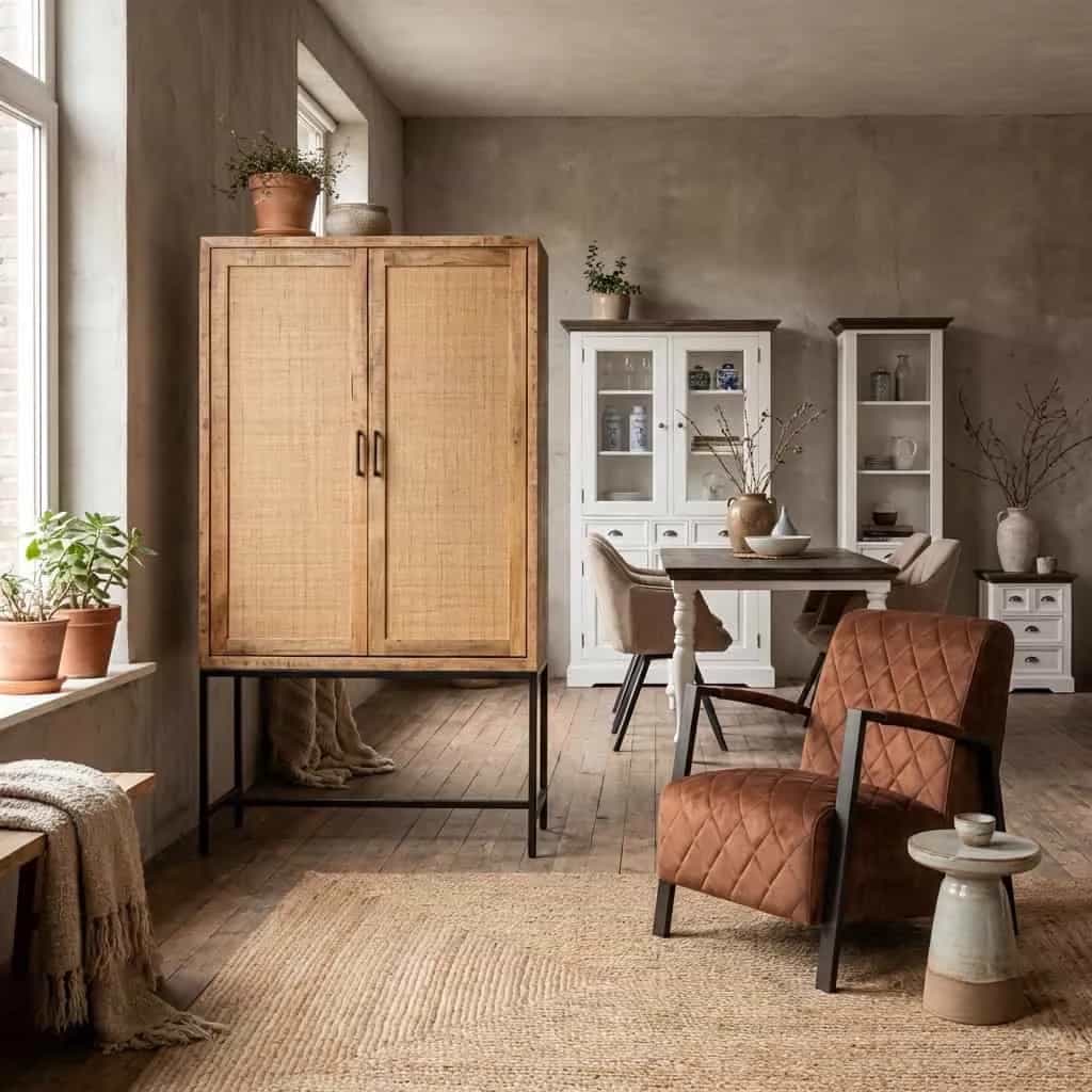 Carini Aufbewahrungsschrank natur 110 cm