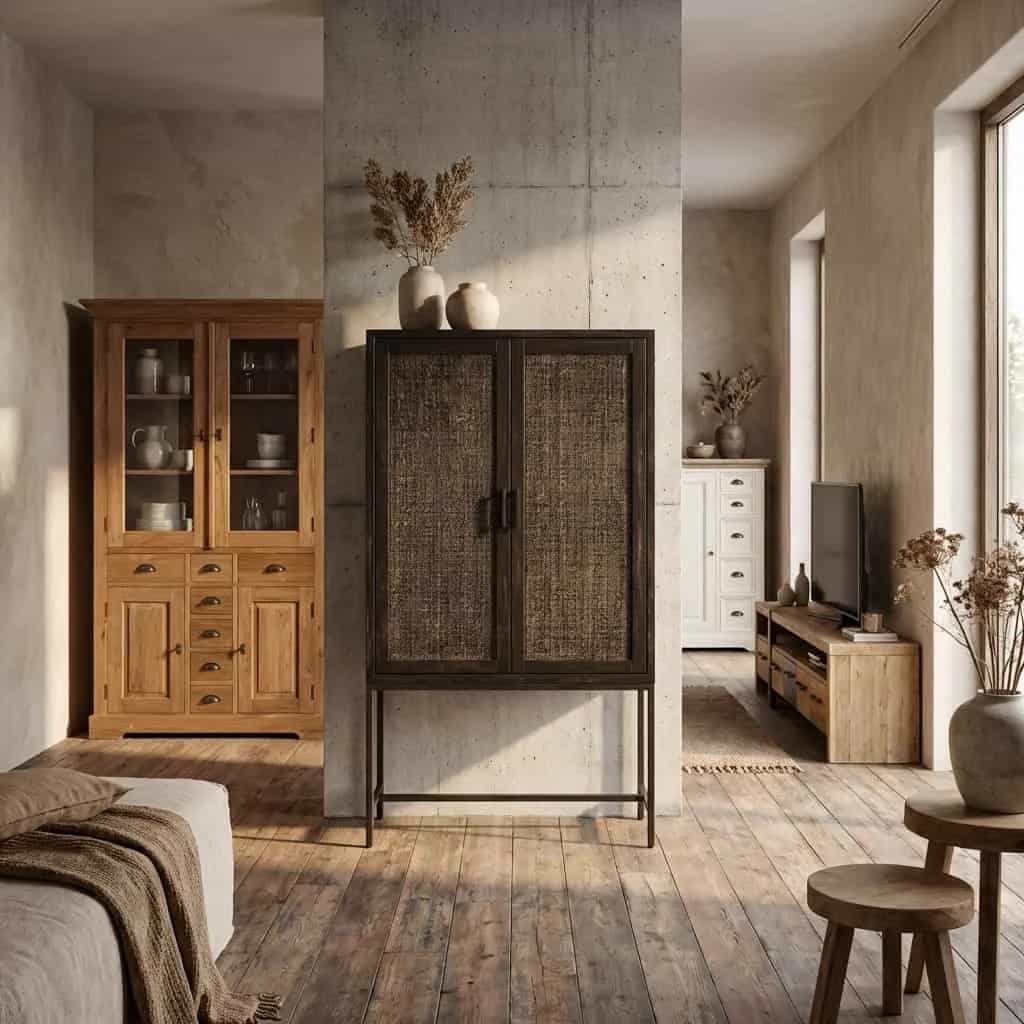 Carini Aufbewahrungsschrank schwarz 110 cm