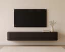 TV-Möbel Novero Espresso, wandmontiert, 220 cm - Livingfurn