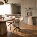 Esszimmerstuhl Zendaya Biscotti Drehstuhl, feuerhemmend - Richmond Interiors