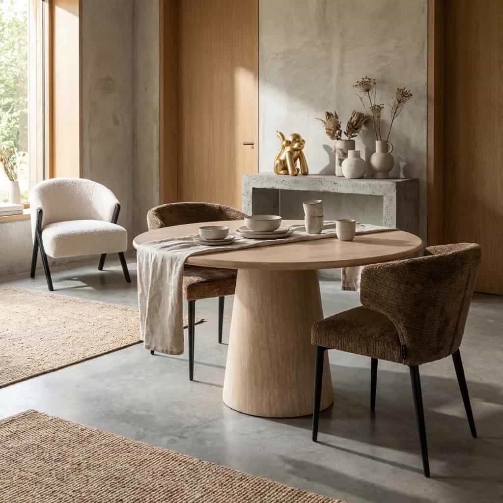 Esstisch Fictus beige 140Ø