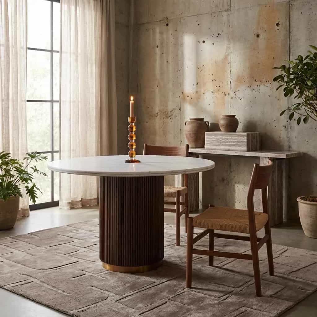 Esstisch Mayfield braun 120Ø