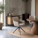 Fondo Armlehnstuhl - Stoff Mona 110 Sand (drehbar) - Tower Living