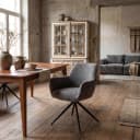 Fondo Armlehnstuhl - Stoff Mona 464 Cement Grey (drehbar) - Tower Living