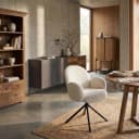 Imola Armlehnstuhl - Stoff Ascot 1 White (drehbar) - Tower Living