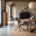 Imola Armlehnstuhl - Stoff Ascot 12 Beige (drehbar) - Tower Living