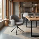 Imola Sessel - Stoff Ascot 5 Anthrazit (drehbar) - Tower Living