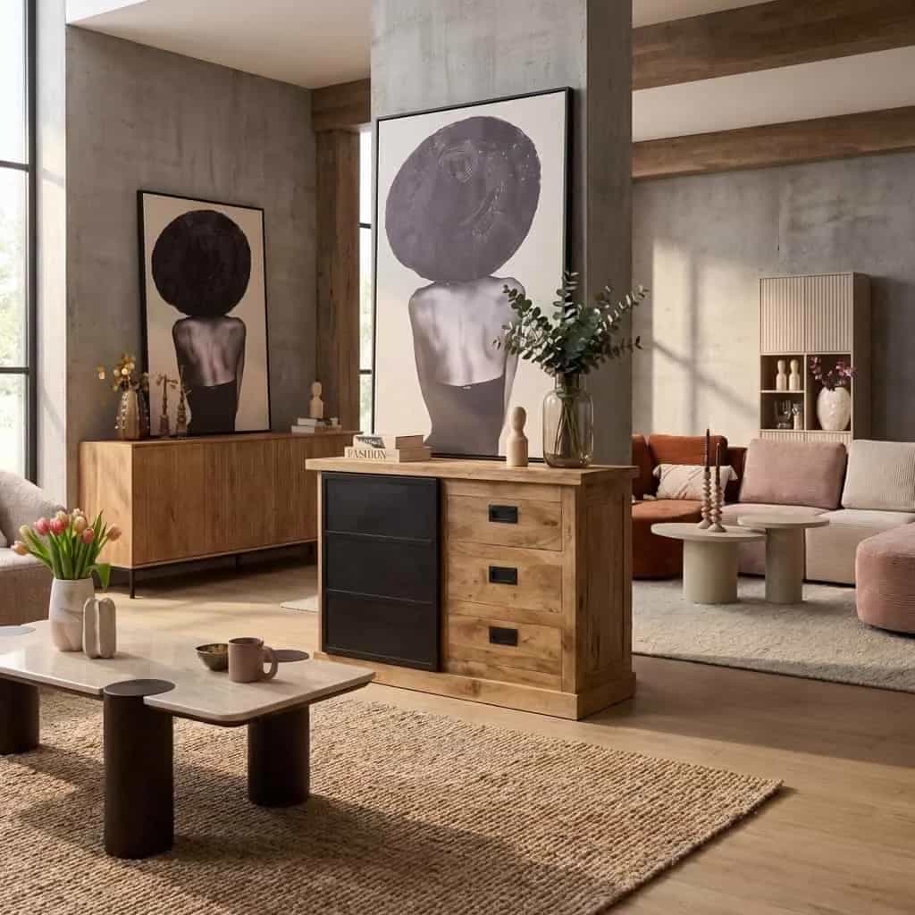 Kommode Noa Natur-Mangoholz 100 cm