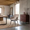 Lenno Armstuhl - Stoff Adore 11 Beige (drehbar) - Tower Living