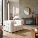Lounge-Sessel Merrol cremefarben, flammhemmend - Richmond Interiors