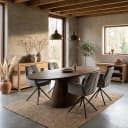 Premana Esstisch braun oval 240 cm - Tower Living