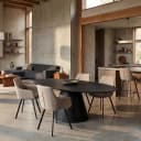 Premana Esstisch schwarz oval 220 cm - Tower Living